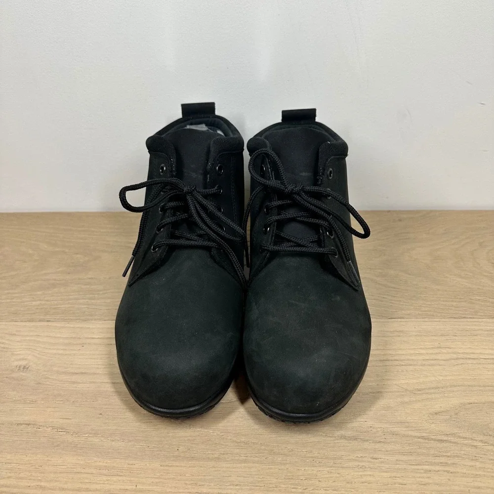 SAS Chukka Boots Mens 9 M Black Leather Lace Up Comfort Walking Workwear